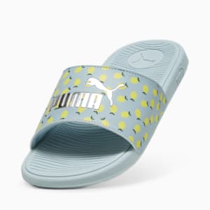 Cool Cat 2.0 Lemon Jr BX Youth Slides, Turquoise Surf-PUMA Silver-Lime Sheen-Vine, extralarge-IND