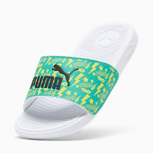 Cool Cat 2.0 Masked Hero Little Kids' Sneakers, Sparkling Green-PUMA Black-Lime Pow-PUMA White, extralarge