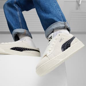 Suede XL Skate Sneakers, Warm White-Vapor Gray, extralarge