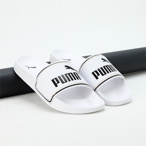 Leadcat 2.0 V1 Unisex Slides, PUMA White-Metallic Gold-PUMA Black