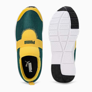 Puma Flex V1 Youth Sneakers, Ponderosa Pine-Sulphur-Puma Black, extralarge-IND