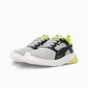 PUMA Nomic Men's Sneakers, Ash Gray-Lime Smash-PUMA Black, extralarge-IND