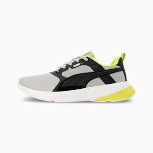 PUMA Nomic Men's Sneakers, Ash Gray-Lime Smash-PUMA Black, extralarge-IND