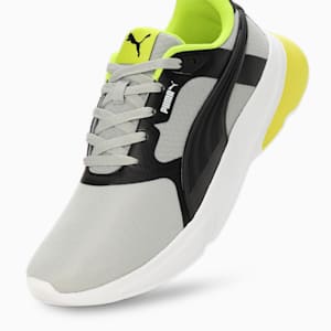 PUMA Nomic Men's Sneakers, Ash Gray-Lime Smash-PUMA Black, extralarge-IND