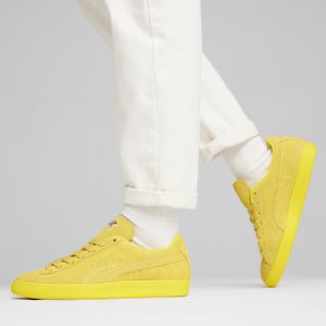 LOVE MARATHON Suede Sneakers, Court Yellow-Court Yellow, extralarge