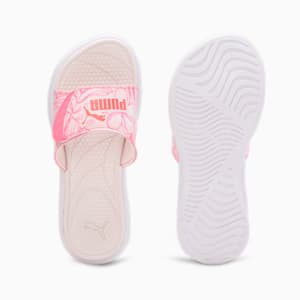 Royalcat Comfort Softride Women's Floral Slides, PUMA White-Frosty Pink-Strawberry Burst, extralarge-IND