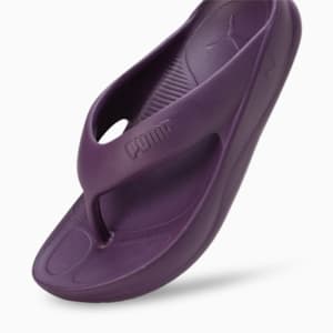 Wave Women's Flip-Flops, Purple Charcoal, extralarge-IND