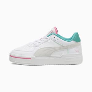CA Pro Retro Resort Women's Sneakers, PUMA White-Sparkling Green-Fast Pink, extralarge