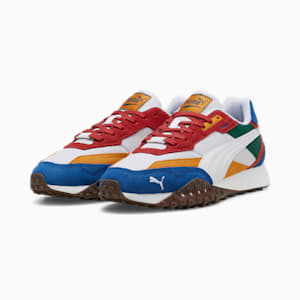 Blktop Rider Multicolor Unisex Sneakers, PUMA White-Club Red, extralarge-IND