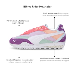 Blktop Rider Multicolor Unisex Sneakers, Grape Mist-Passionfruit, extralarge-IND