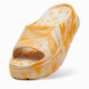 Mayze Stack Injex Marble Women's Slides, Clementine-Peach Fizz-Sugared Almond, extralarge