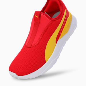 PUMA Anzarun Krick Slip-On Youth Shoes, PUMA Red-Pelé Yellow-PUMA White, extralarge-IND