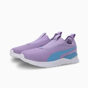 PUMA Anzarun Krick Slip-On Youth Shoes, Vivid Violet-Day Dream-PUMA White, extralarge-IND