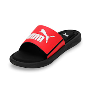 Royalcat Memory Foam Unisex Slides, Puma Black-High Risk Red-Puma White, extralarge-IND