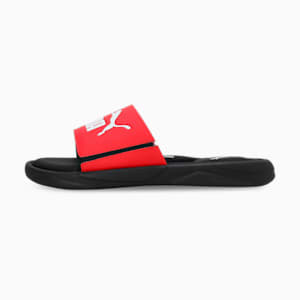 Royalcat Memory Foam Unisex Slides, Puma Black-High Risk Red-Puma White, extralarge-IND