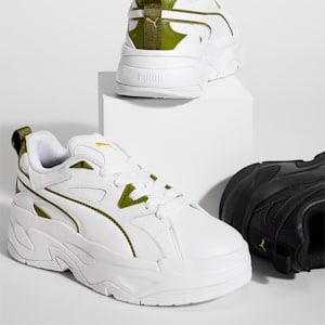 ウィメンズ ブラスター ドレスコード スニーカー, PUMA White-Olive Green, extralarge-JPN