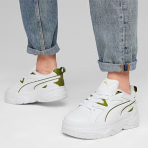 ウィメンズ ブラスター ドレスコード スニーカー, PUMA White-Olive Green, extralarge-JPN