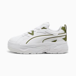 ウィメンズ ブラスター ドレスコード スニーカー, PUMA White-Olive Green, extralarge-JPN