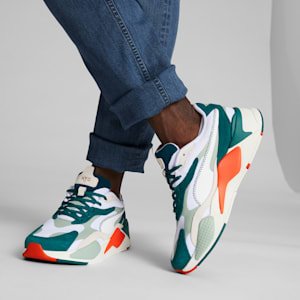 RS-X³ NYC Men's Sneakers, PUMA White-Malachite-Fall Foliage, extralarge