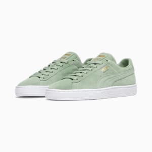 Suede NYC Women's Sneakers, Green Fog-PUMA White-Sand Dune, extralarge