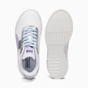 Cali Frozen Over Big Kids' Sneakers, PUMA White-Vivid Violet-Puma Silver, extralarge