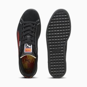 PUMA x BUTTER GOODS Men's Suede Sneakers, PUMA Black-PUMA Red, extralarge