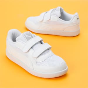PUMA Punch Comfort Kid's Sneakers, Puma White-Puma White