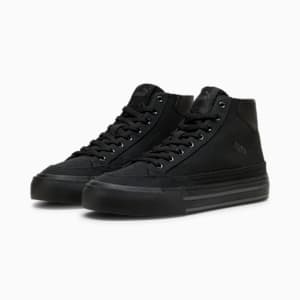 Court Classic Vulc Mid Men's Sneakers, PUMA Black-Shadow Gray, extralarge