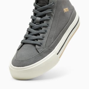 Court Classic Vulc Mid Unisex Sneakers, Mineral Gray-Prairie Tan-PUMA White, extralarge