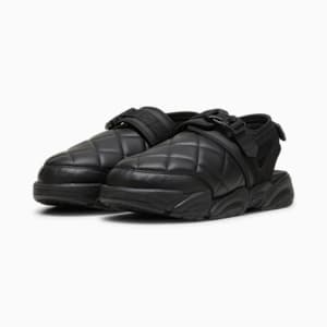 PUMA x PLEASURES TS-01 Quilt Men's Sandals, PUMA Black, extralarge