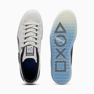 Sneakers PUMA x PLAYSTATION® Suede pour homme, Glacial Gray-New Navy, extralarge