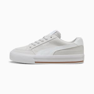 Court Classic Vulcanised Formstrip Unisex Sneakers, Feather Gray-PUMA White, extralarge