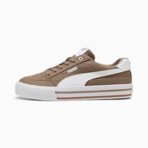 Court Classic Vulcanised Formstrip Unisex Sneakers, Totally Taupe-PUMA White, extralarge