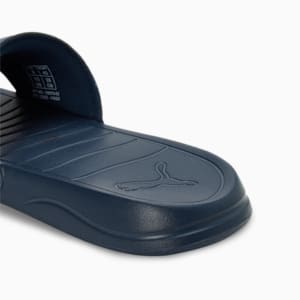 PUMA Popcat 20 x One8 Unisex Slides, Dark Denim-Puma Team Gold