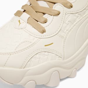 Tenis Pulsar Wedge Deboss para mujer, Pristine-Prairie Tan, extralarge