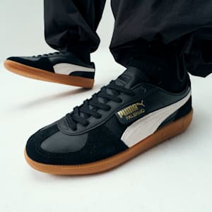 ユニセックス パレルモ レザー スニーカー, PUMA Black-Feather Gray-Gum, extralarge-JPN