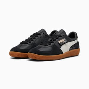 Palermo Lth Unisex Sneakers, PUMA Black-Feather Gray-Gum, extralarge-GBR