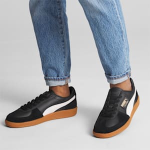 Palermo Leather Men's Sneakers, Cheap Jmksport Jordan Outlet Black-Feather Gray-Gum, extralarge