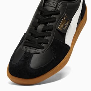 Tenis casuales de piel Palermo para hombre, PUMA Black-Feather Gray-Gum, extralarge