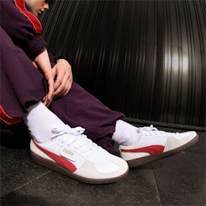 Palermo Lth Sneakers, PUMA White-Vapor Gray-Club Red, extralarge-IND