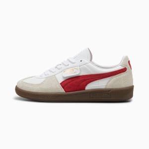 Palermo Leather Men's Sneakers, PUMA White-Vapor Gray-Club Red, extralarge