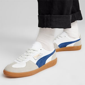 Palermo Leather Men's Sneakers, PUMA White-Vapor Gray-Clyde Royal, extralarge