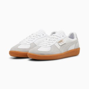 ユニセックス パレルモ レザー スニーカー, PUMA White-Glacial Gray-Gum, extralarge-JPN
