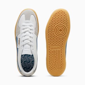 Sneakers en cuir Palermo, PUMA White-Blue Horizon-Gum, extralarge