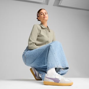 ユニセックス パレルモ レザー スニーカー, PUMA White-Pale Plum-Gum, extralarge-JPN