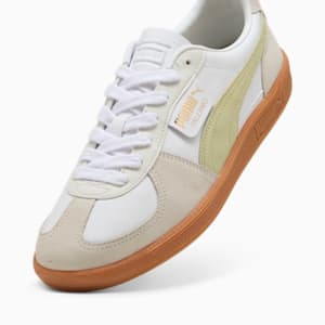 ユニセックス パレルモ レザー スニーカー, PUMA White-Vapor Gray-Pistachio Green, extralarge-JPN