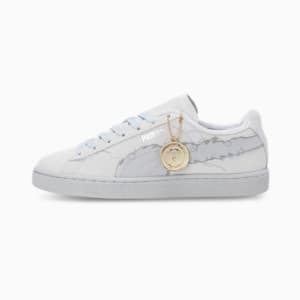 PUMA x ONE PIECE Suede Straw Hat Luffy Sneakers, Feather Gray-Platinum Gray, extralarge-IND
