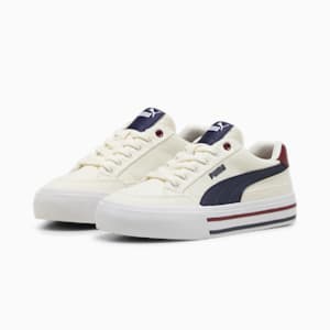 Court Classic Vulc Formstrip Youth Sneakers, Warm White-Cheap Jmksport Jordan Outlet Navy-Sugared Almond, extralarge
