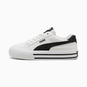 Chaussures Court Classic Vulc Enfant et Adolescent, PUMA White-PUMA Black, extralarge