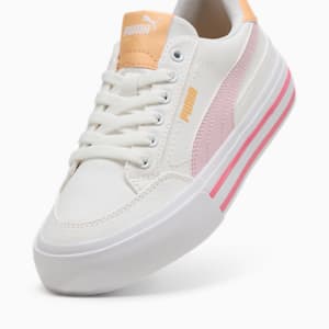 Chaussures Court Classic Vulc Enfant et Adolescent, PUMA White-Rose Mauve-Almost Apricot, extralarge